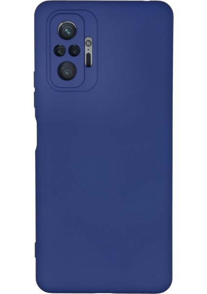 Xiaomi Redmi Note 10 Pro Kılıf Lansman Içi Kadife Nano Silikon - Lacivert