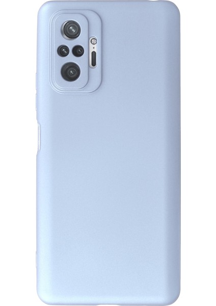 Xiaomi Redmi Note 10 Pro Kılıf Lansman Içi Kadife Nano Silikon - Sky Blue