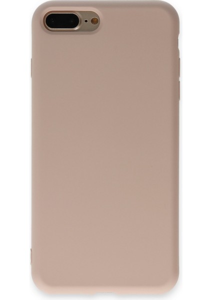 Apple iPhone 8 Plus Kılıf Lansman Içi Kadife Nano Silikon - Pudra
