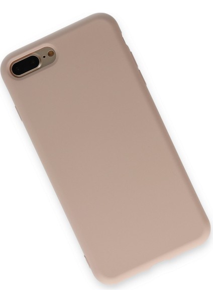 Apple iPhone 8 Plus Kılıf Lansman Içi Kadife Nano Silikon - Pudra