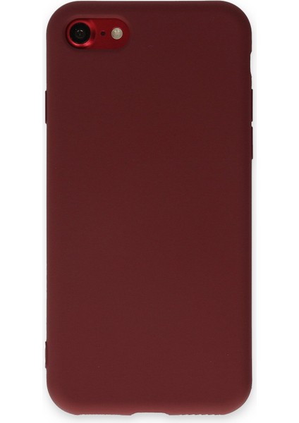 Apple iPhone Se 2020 Kılıf Lansman Içi Kadife Nano Silikon - Bordo