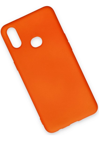 Samsung Galaxy A10S Kılıf Lansman Içi Kadife Nano Silikon - Turuncu fiyatları