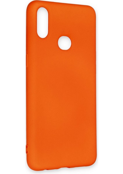Samsung Galaxy A10S Kılıf Lansman Içi Kadife Nano Silikon - Turuncu modelleri