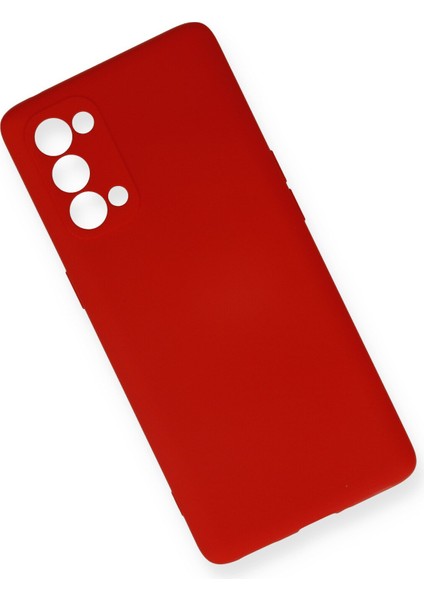 Oppo Reno 5 Kılıf Lansman Içi Kadife Nano Silikon - Kırmızı modelleri