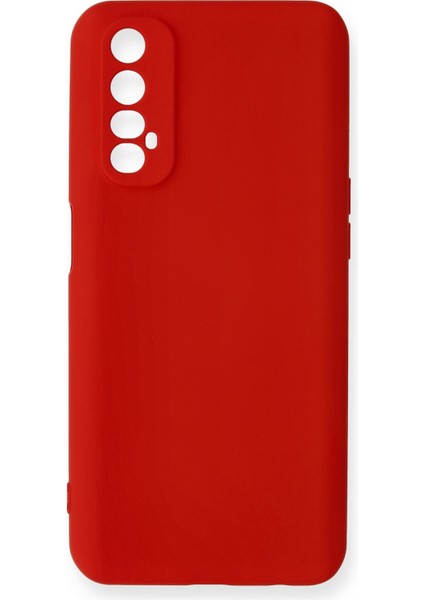 Realme 7 Kılıf Lansman Içi Kadife Nano Silikon - Kırmızı
