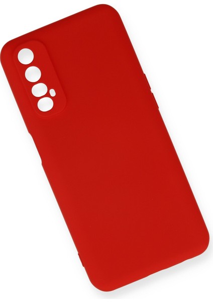 Realme 7 Kılıf Lansman Içi Kadife Nano Silikon - Kırmızı modelleri
