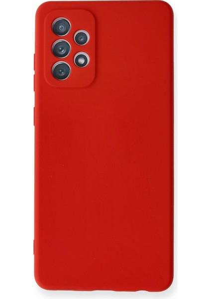 Samsung Galaxy A72 Kılıf Lansman Içi Kadife Nano Silikon - Kırmızı
