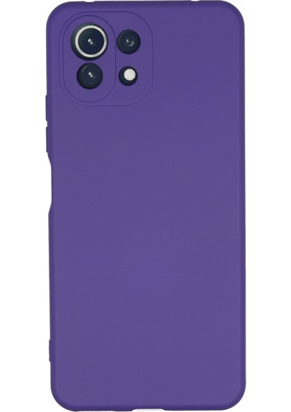 Xiaomi Mi 11 Lite Kılıf Lansman Içi Kadife Nano Silikon - Mor