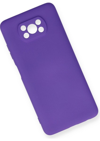 Xiaomi Poco X3 Pro Kılıf Lansman Içi Kadife Nano Silikon - Mor modelleri