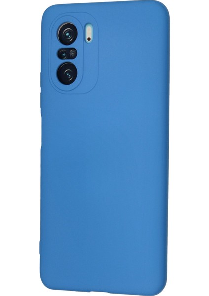 Xiaomi Redmi K40 Pro Kılıf Lansman Içi Kadife Nano Silikon - Mavi