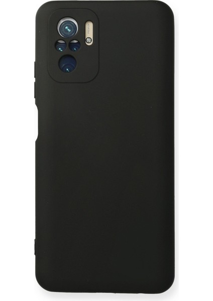 Xiaomi Redmi Note 10 Kılıf Lansman Içi Kadife Nano Silikon - Siyah
