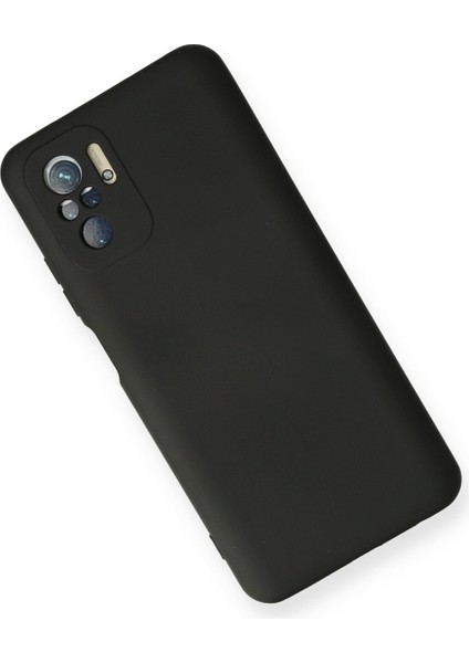 Xiaomi Redmi Note 10 Kılıf Lansman Içi Kadife Nano Silikon - Siyah modelleri