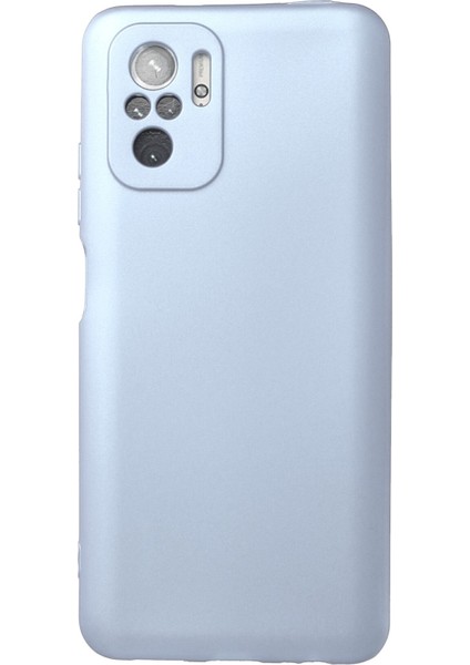 Xiaomi Redmi Note 10 Kılıf Lansman Içi Kadife Nano Silikon - Sky Blue