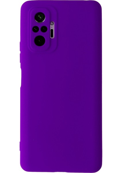 Xiaomi Redmi Note 10 Pro Kılıf Lansman Içi Kadife Nano Silikon - Mor
