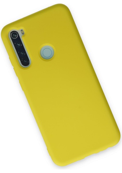 Xiaomi Redmi Note 8 Kılıf Lansman Içi Kadife Nano Silikon - Sarı modelleri