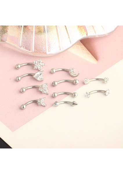 10'lu Küpeları Karışım Stilleri Kelebek Parti Bar Moda Tragus (Yurt Dışından)