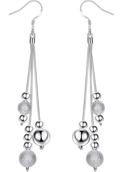 Gümüş Top Kalp Kulak Püskül Damla Küpe Kadın Moda Charms Takı Waterdrop (Yurt Dışından) fiyatları