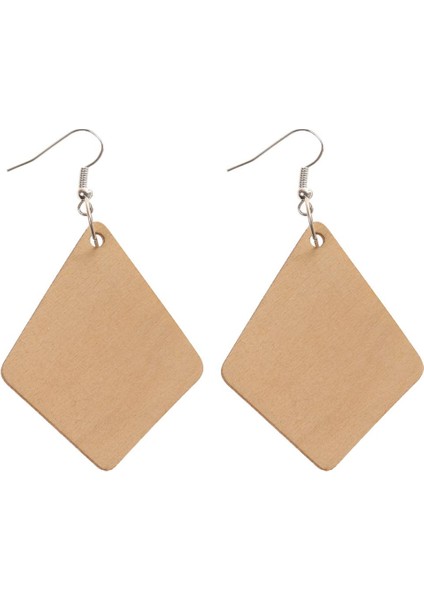 Etnik Ahşap Geometrik Rhombus Kadın Küpe Kanca Dangle Eardrop (Yurt Dışından) fiyatları