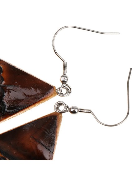 2'li El Yapımı Vintage Küpe Doğal Bambu Damla Küpe Benzersiz Takı Kömürleşmiş Rhombus (Yurt Dışından) indirimleri