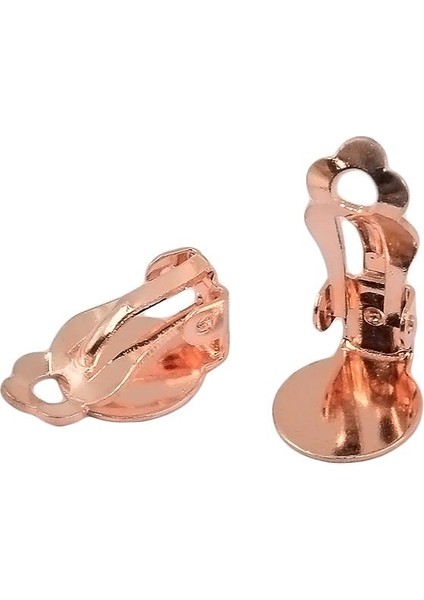 12'li Fransız Klip Küpe Bulguları Yuvarlak Tutkallı Boş Tampon Ayarları Gül Altın (Yurt Dışından) indirimleri