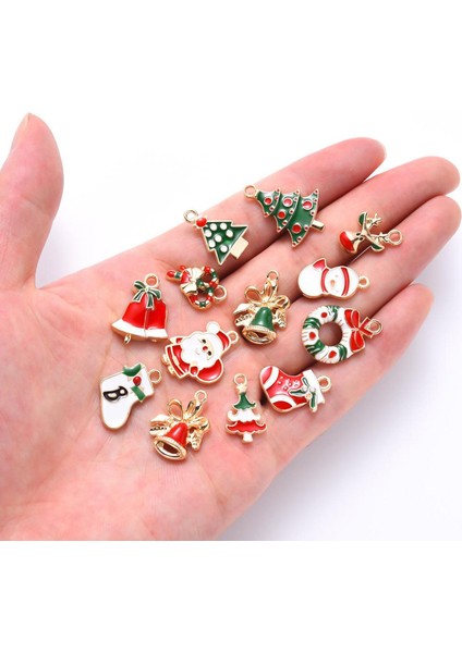 38 Adet / Takım Noel Charms Kolye Boncuk Takı Yapımı Için Dıy Bilezik Küpe (Yurt Dışından)