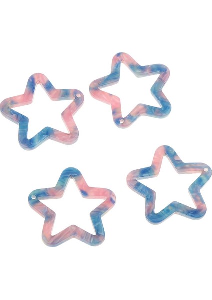 10X Dıy Hollow Star Küpe Kolye El Sanatları Takı Aksesuarı Için Koyu Mavi (Yurt Dışından) modelleri
