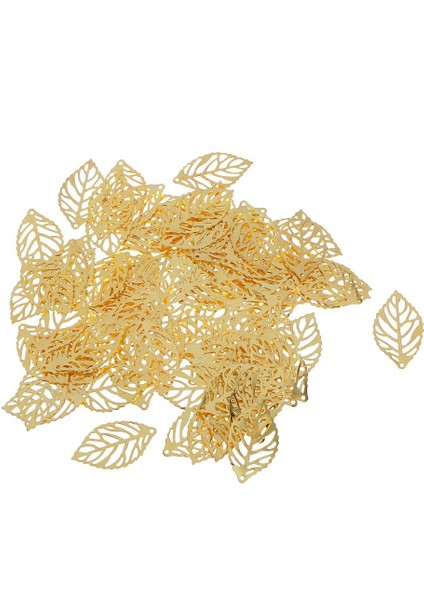 100 Adet Altın Yaprak Bulguları Alaşım Yaprak Takı Charms Kolye Bulgular (Yurt Dışından)