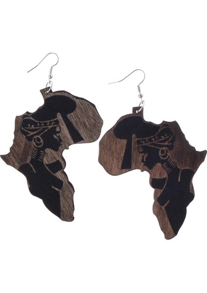 Afrika Amerikan Küpe Büyük Afro Bless Stil Kabile Lady Takı (Yurt Dışından)