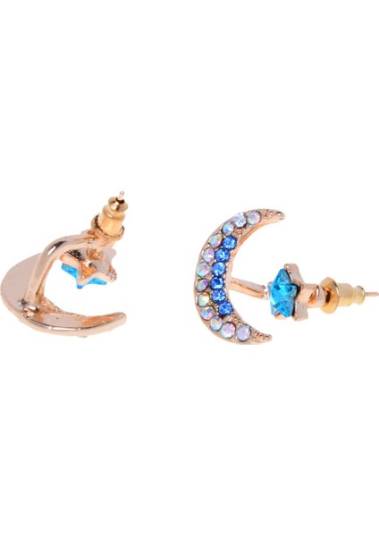 Kristal Rhinestone Ay ve Yıldız Asılı Sonra Dangle Küpe Kadın Için (Yurt Dışından)