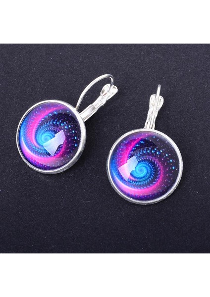 Benzersiz Göz Kamaştırıcı Galaxy Yıldız Time Gem Fransız Huggie Moda Küpe Kulaklıklar Takı (Yurt Dışından) fırsatları