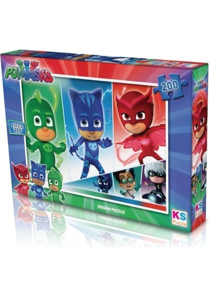 Pj Masks Pijamaskeliler Kutulu Puzzle/yapboz 200 Parça