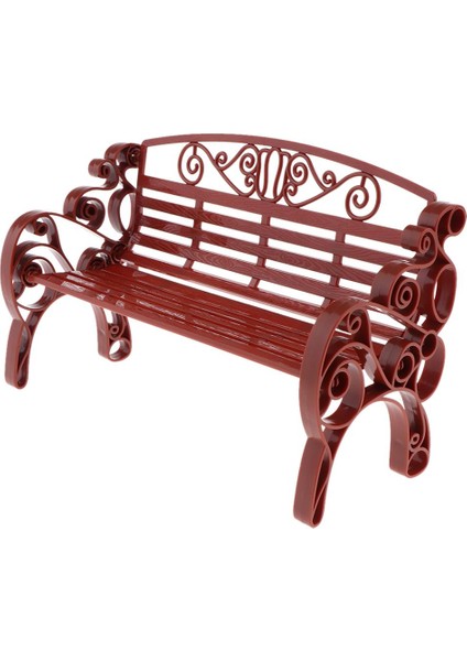 Dollhouse Mobilya 1: 6 Ölçekli Bahçe Veranda Park Tezgah Bahçe Dekoru Kahverengi (Yurt Dışından)
