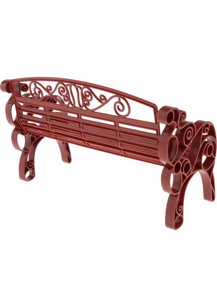 Dollhouse Mobilya 1: 6 Ölçekli Bahçe Veranda Park Tezgah Bahçe Dekoru Kahverengi (Yurt Dışından)