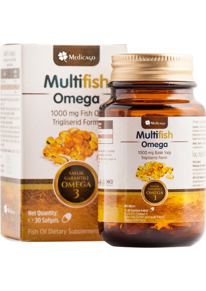 Medicago Multifish Omega Balık Yağı İçeren Takviye Edici Gıda 30 Kapsül