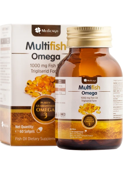 Medicago Multifish Omega Balık Yağı İçeren Takviye Edici Gıda 60 Kapsül