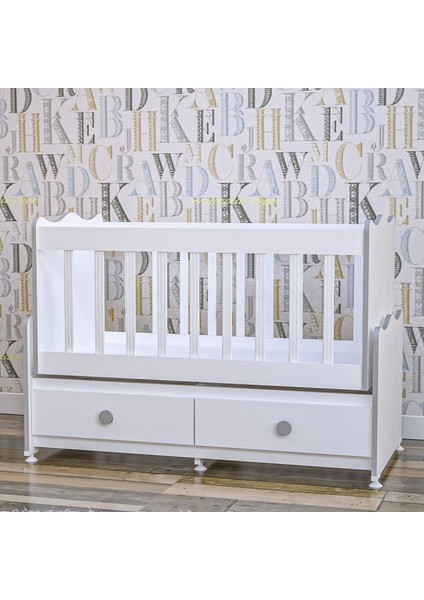 Elegant Mdfli Çıtalı 60X120 Beşik - Gri-