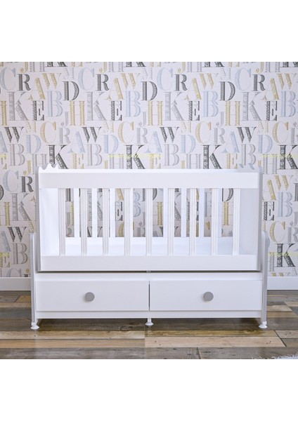 Elegant Mdfli Çıtalı 60X120 Beşik - Gri-
