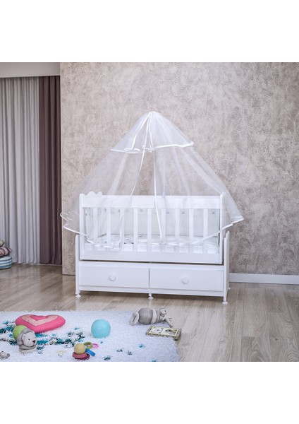 Garaj Home Elegant Lüks Uyku Setli Beşik Kombini-Uyku Seti-Mavi