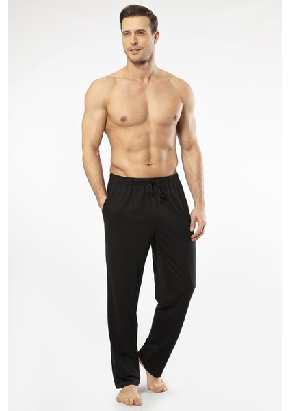 2171 Erkek Modal Tek Pijama Altı-Siyah