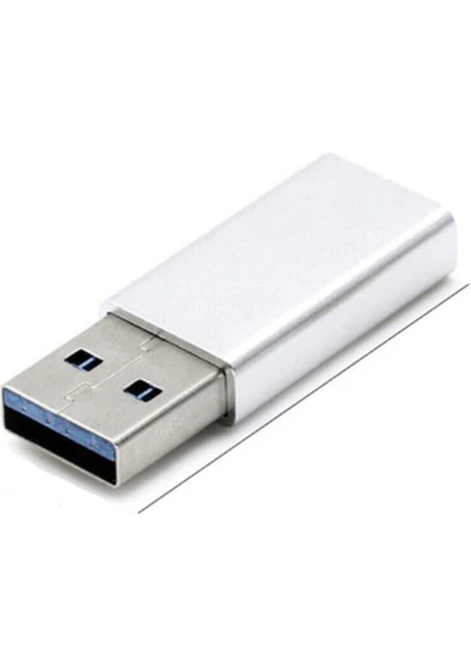 Erkek USB To Dişi Type-C Data Çevirici Otg Adaptör Metal