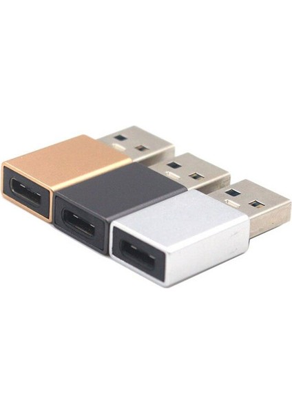 Erkek USB To Dişi Type-C Data Çevirici Otg Adaptör Metal