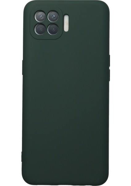 Oppo Reno 4 Lite Kılıf Lansman Içi Kadife Nano Silikon - Koyu Yeşil