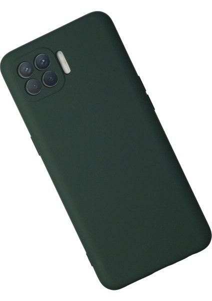 Oppo Reno 4 Lite Kılıf Lansman Içi Kadife Nano Silikon - Koyu Yeşil modelleri