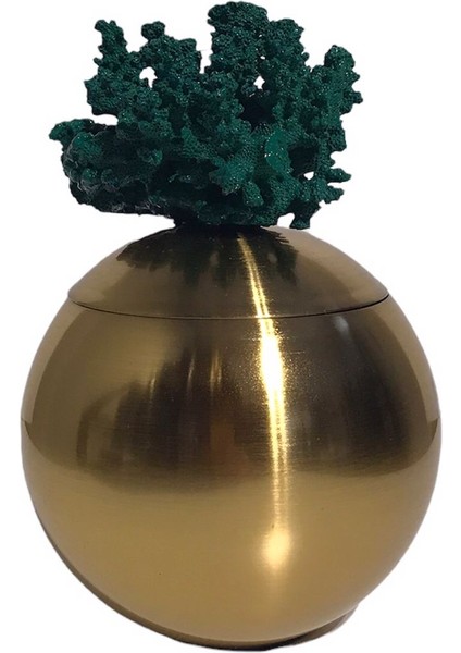 Doğal Mercanlı Yeşil Eskitme Küçük Boy Küp fiyatları