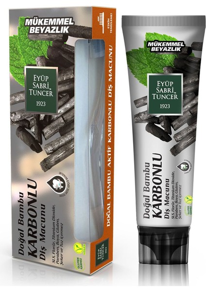 Fırçalı Doğal Bambu Karbonlu Diş Macunu 75ML