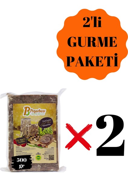 PINARBAŞI KAVURMA Odun Ateşinde Dana Kavurma Gurme Serisi 2'li Paket