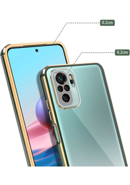 Case 4U Xiaomi Redmi Note 10 / Redmi Note 10s Kılıf Kamera Korumalı Pastel Renk Voit Clear Kapak Lacivert