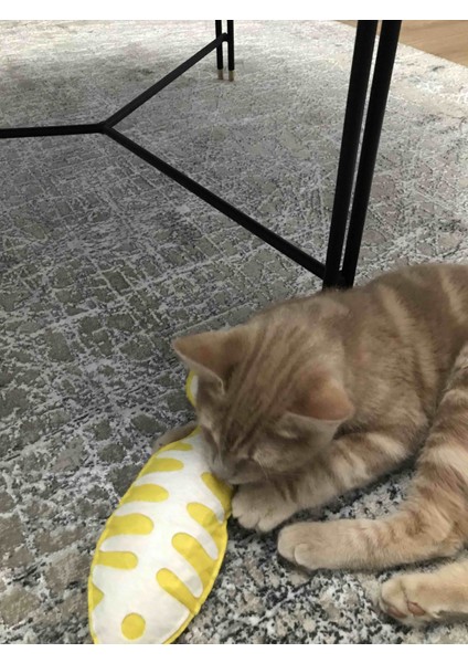 Dino Pet Oyuncak - Kedi Naneli (Catnipli) Kedi Oyuncağı - Keçe Sarı Balık