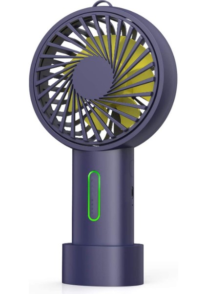 El Fanı, Mini El Fanı Kişisel Taşınabilir Fan 3 Hız Ayarlanabilir Açı Çıkarılabilir Taban Ipi USB Şarj (Mor) (Yurt Dışından)