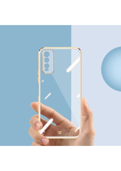 Vivo Y20s Kılıf Kamera Korumalı Pastel Renk Voit Clear Kapak Beyaz